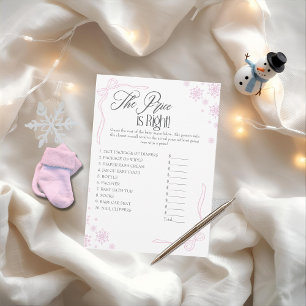 Cartão de Jogo Winter Coquette Pink Price is Right