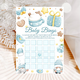 Cartão de Jogos de Bingo para Chás de Bebê com Gno