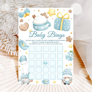 Cartão de Jogos de Bingo para Chás de Bebê com Gno