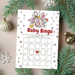 Cartão de Jogos de Bingo para Chás de Bebê de Nata