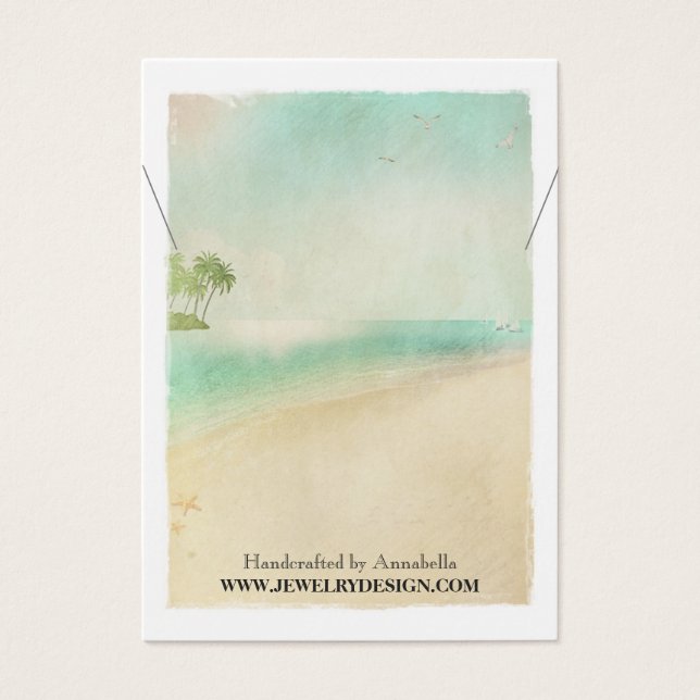 Cartão de Joia Personalizado do Retentor de Colar  (Frente)