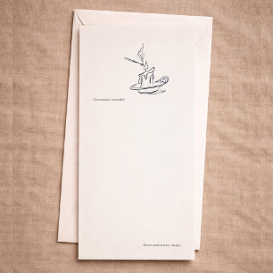 Cartão de Jornal de Solidão com Arte de Linha Míni