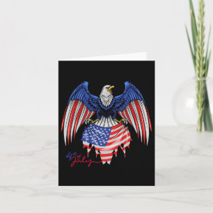 Cartão De Julho S - Camisas Patriotas - Águia Bandeira Am
