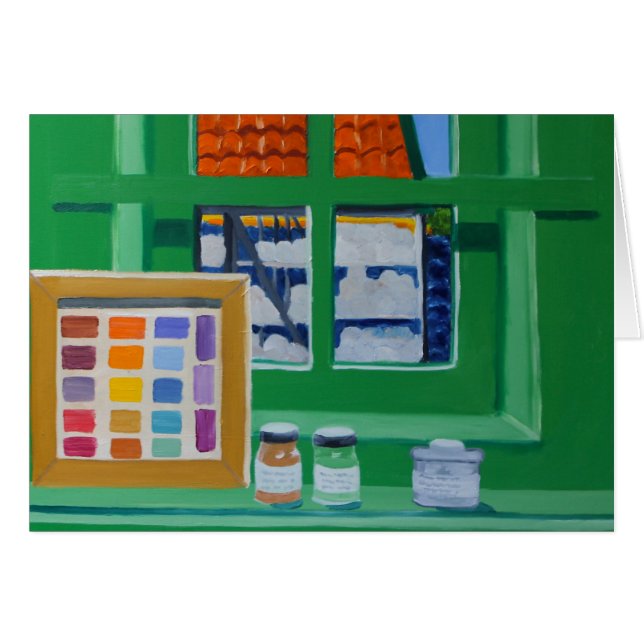 Cartão De Kat Moinho de vento: Países Baixos (Frente horizontal)