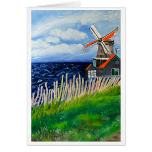 Cartão De Kat Windmill: Holland