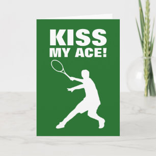 Cartão de KISS MY ACE para treinador de tenista