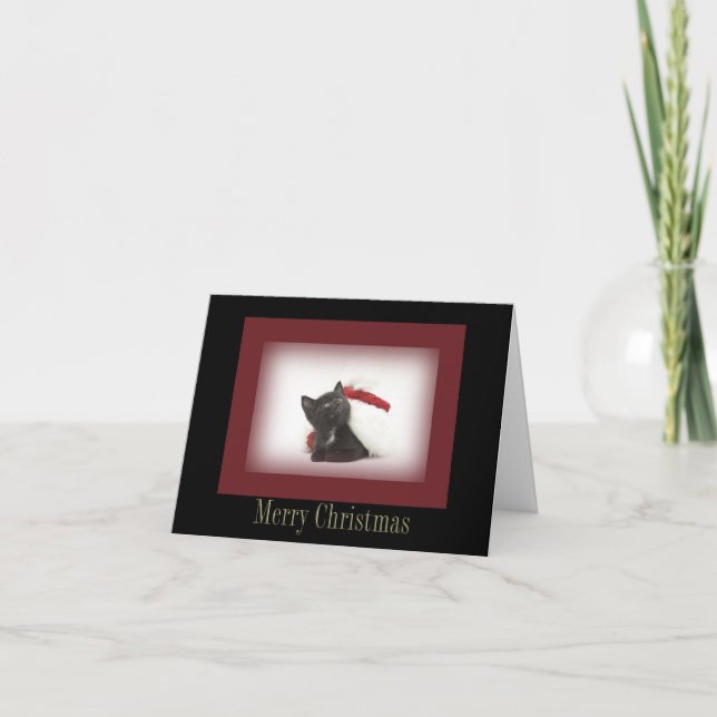 Cartão de Kitten Natal (Frente)