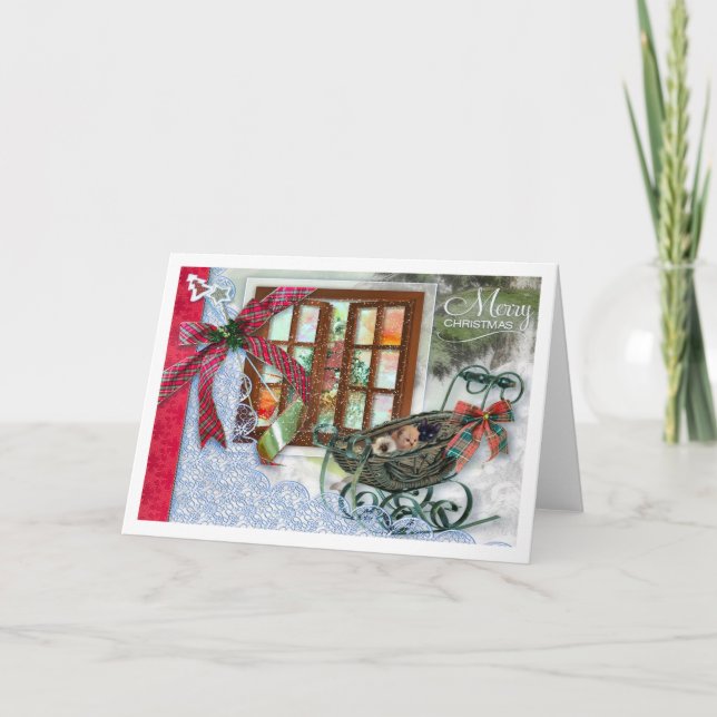 Cartão de Kittens Natal (Frente)