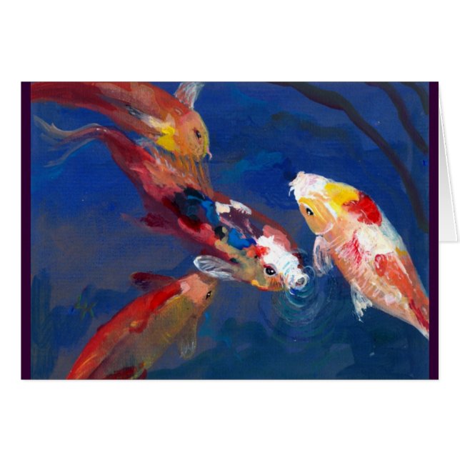 Cartão de Koi (Frente horizontal)