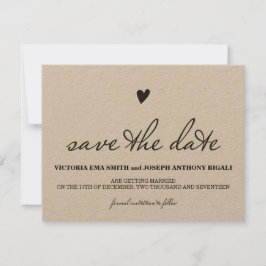 Cartão de Kraft Paper Save The Date