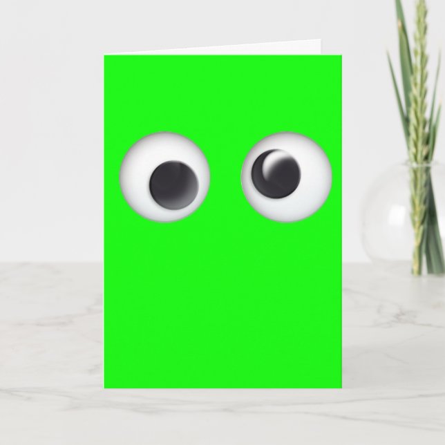 Cartão de Labirinto de Halloween com Olhos Googly  (Frente)