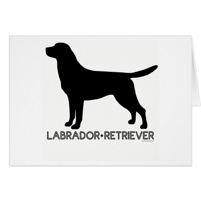Cartão de labrador retriever (Frente Horizontal)
