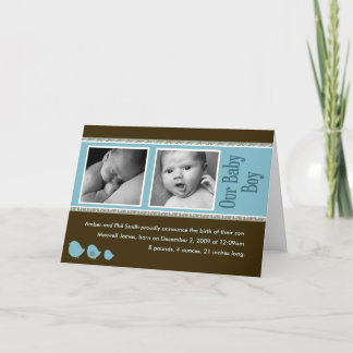 Cartão de lançamento do Baby Boy