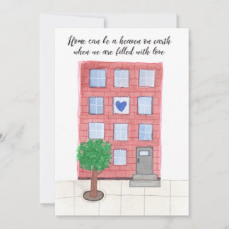 Cartão de lar "Casa pode ser um céu na Terra"