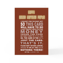 Cartão de lar engraçado e sarcástico