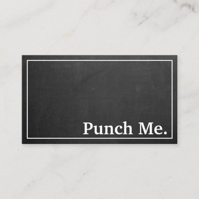 Cartão de Lealdade a Preto Minimalista Moderno (Frente)