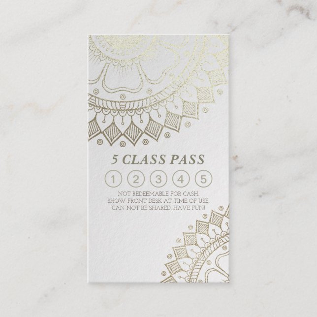 Cartão de Lealdade de Classe de Instrutor de Medit (Frente)