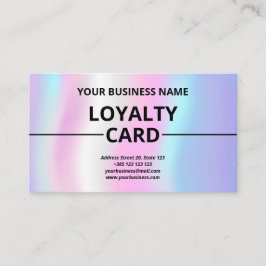 Cartão de Lealdade Moderno de Textura Iridescente
