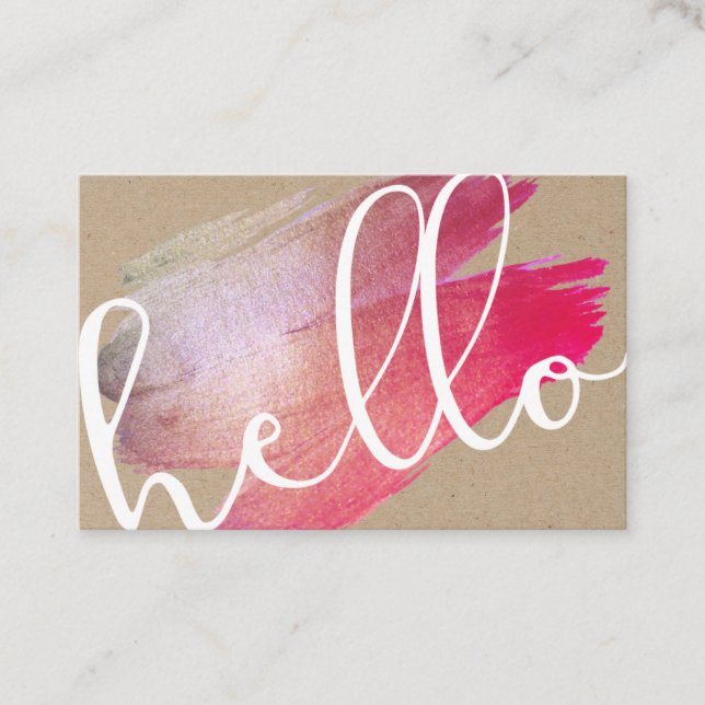 Cartão de Lealdade Pincel Púrpura Personalizado (Frente)