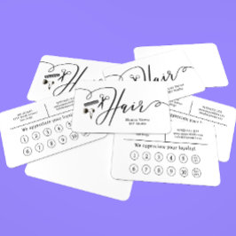 Cartão de Lealdade Plano Hairdresser de Lista de C