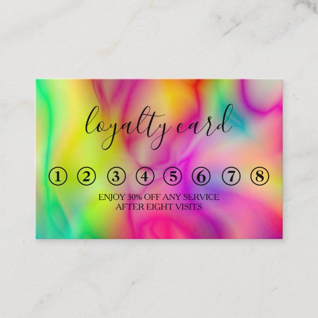 Cartão de Lealdade preto e branco minimalista mode (Frente)