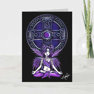 Cartão de Leite Celular de Meditação de Lotus