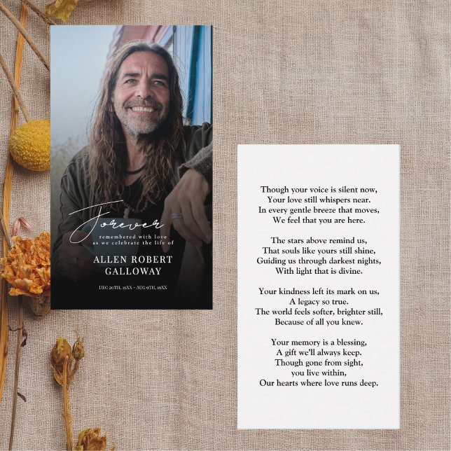 Cartão de Lembrança de Fotos de Script Elegante Mo (Criador carregado)