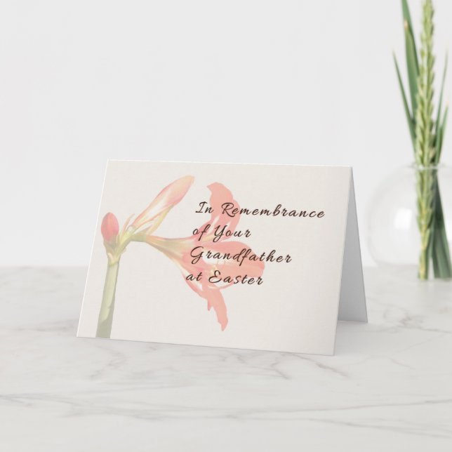 Cartão de Lembrança de páscoa para o Avô (Frente)