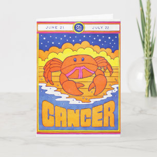 Cartão de Letterpress de Câncer