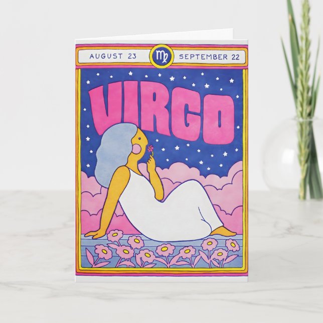 Cartão de Letterpress de Virgem (Frente)
