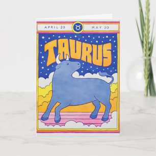 Cartão de Letterpress Touro