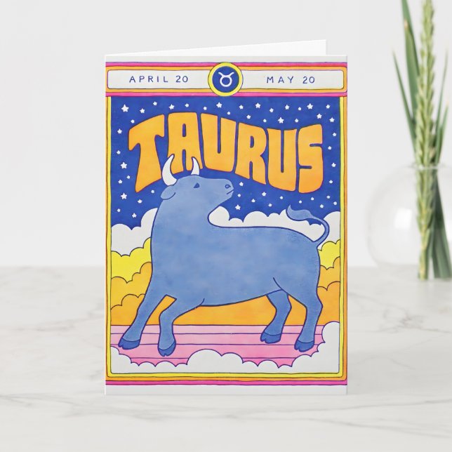 Cartão de Letterpress Touro (Frente)