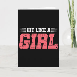 Cartão Dê Like A Girl Presente de Boxe para Meninas Mma K
