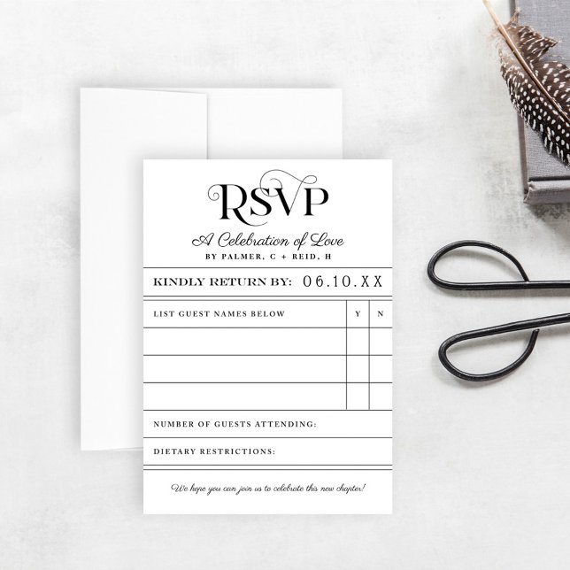 Cartão de Livro de Biblioteca Vintage Cartão RSVP  (Criador carregado)