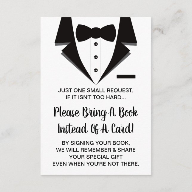 Cartão De Livro Tuxedo, Livros Para Bebê (Frente)