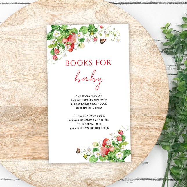 Cartão de Livros de Morango Para Bebê (Criador carregado)