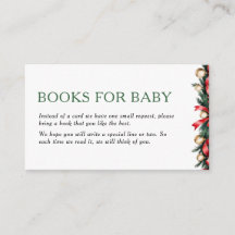 Cartão de Livros de Natal para Bebê - Inserção no