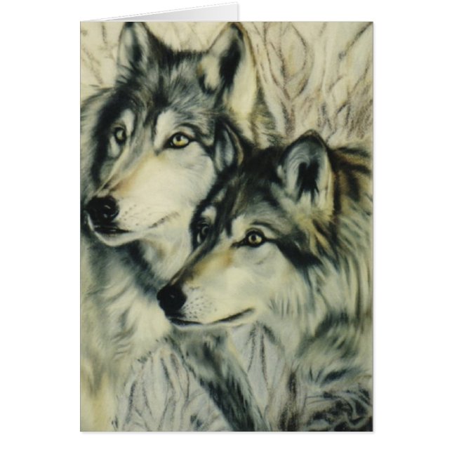 Cartão De "lobos madeira " (Frente)