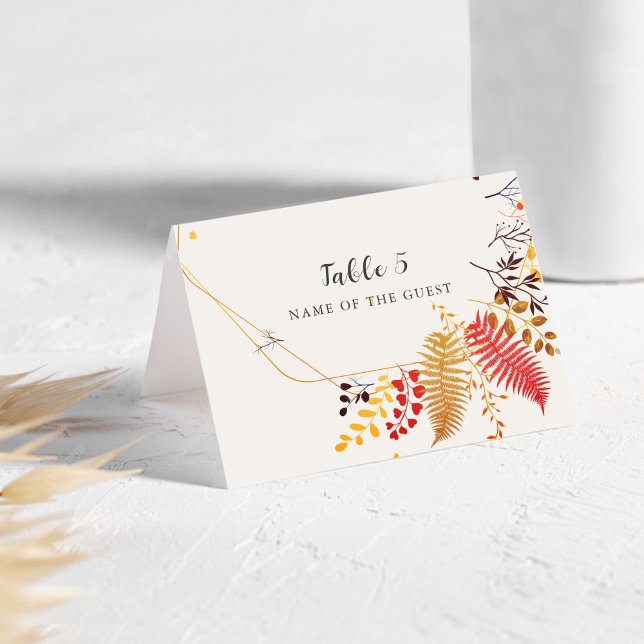 Cartão de Local de Casamento com Flores Silvestres (Criador carregado)