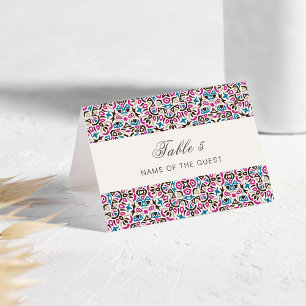Cartão de Local de Casamento com Mandala Geométric