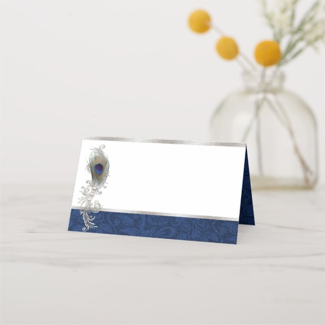 Cartão de Local de Casamento de Pancete Dobrado (Frente)