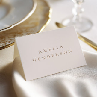 Cartão de Local de Casamento Elegante Minimalista