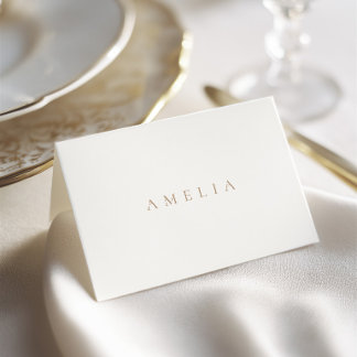 Cartão de Local de Casamento Elegante Minimalista
