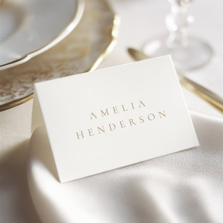 Cartão de Local de Casamento Elegante Minimalista