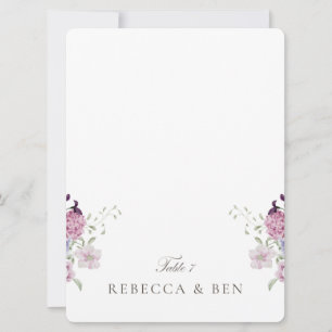 Cartão de Local de Casamento Floral Elegante – Per