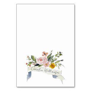 Cartão de Local de Casamento Floral em Aquarela Ro