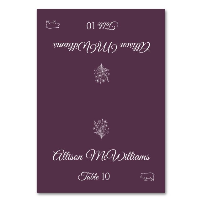 Cartão de Local de Casamento - Ícone de Elegância- (Frente)