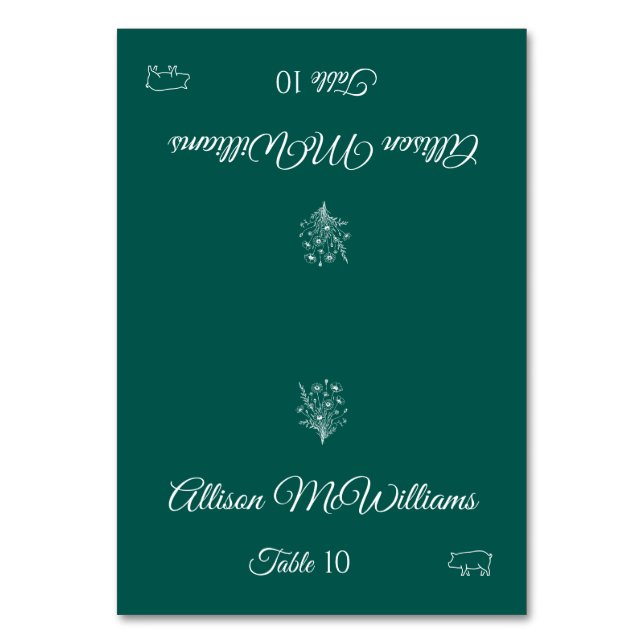 Cartão de Local de Casamento - Ícone de Elegância- (Frente)