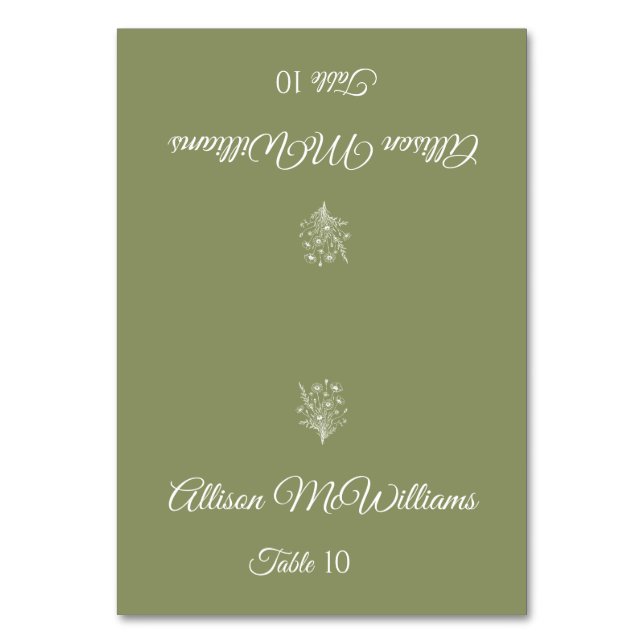 Cartão de Local de Casamento — Legância Vegetarian (Frente)