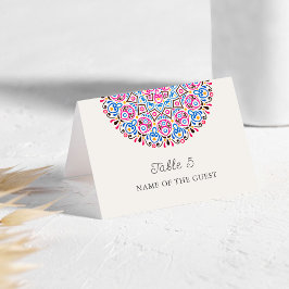 Cartão de Local de Casamento Mandala em Estilo Orn